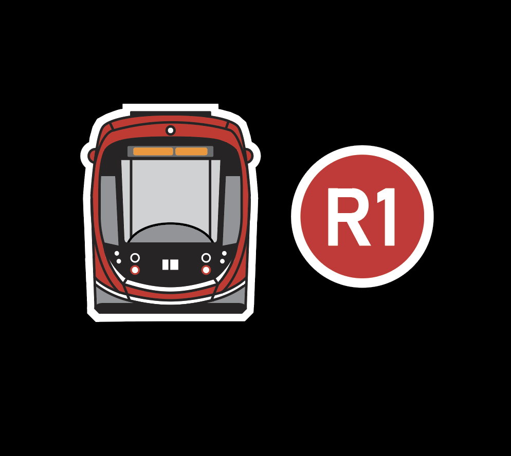 CBR Pocket Tee - R1 light rail (adult unisex)