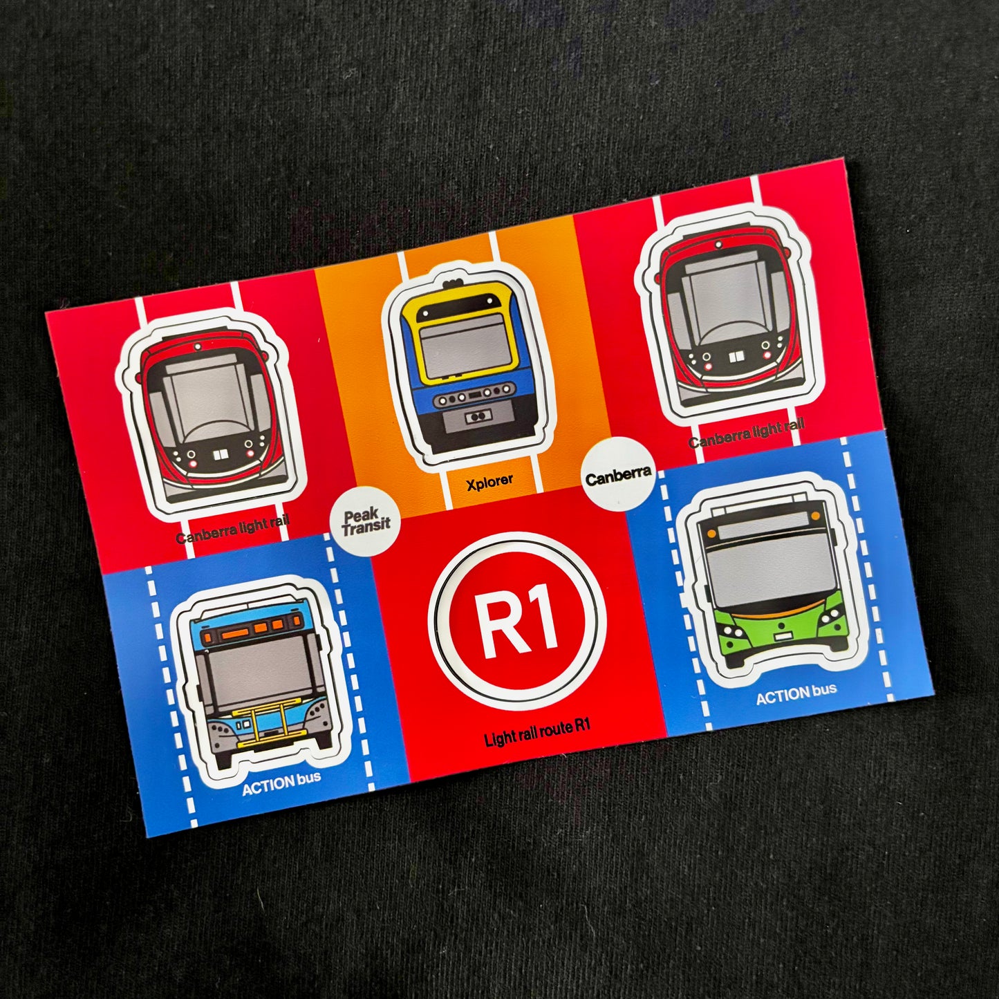 Canberra transit magnet sheet