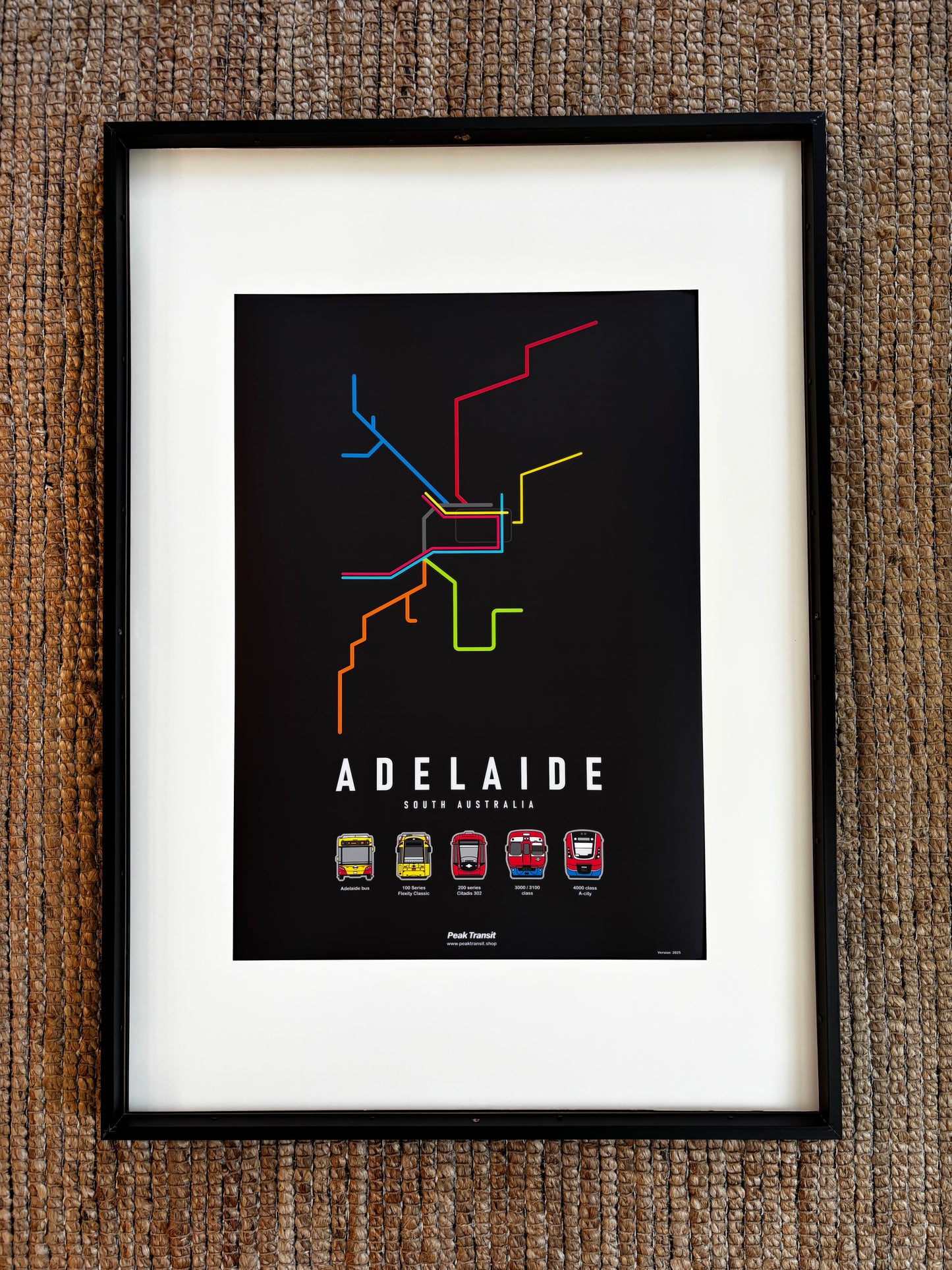 ADELAIDE Peak Transit Poster (A2)