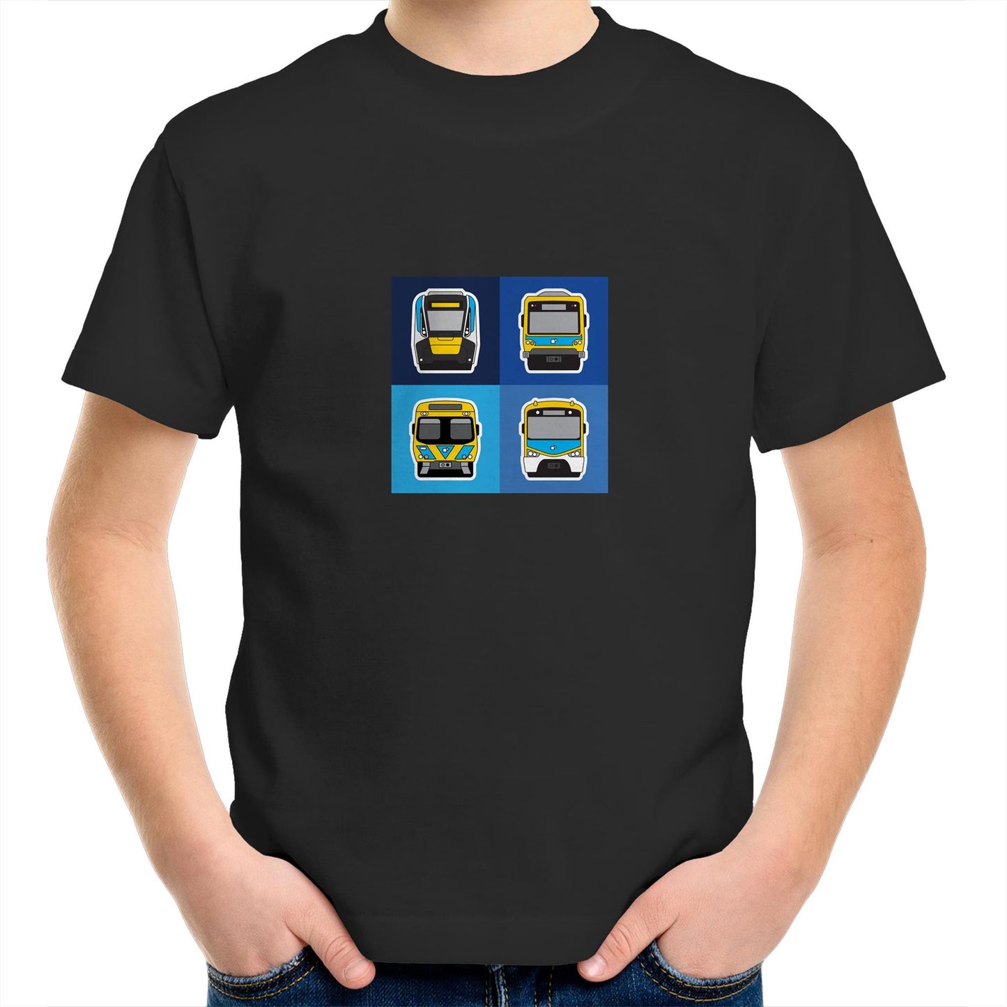 MEL Metro Train Tiles (kids and youth tee)
