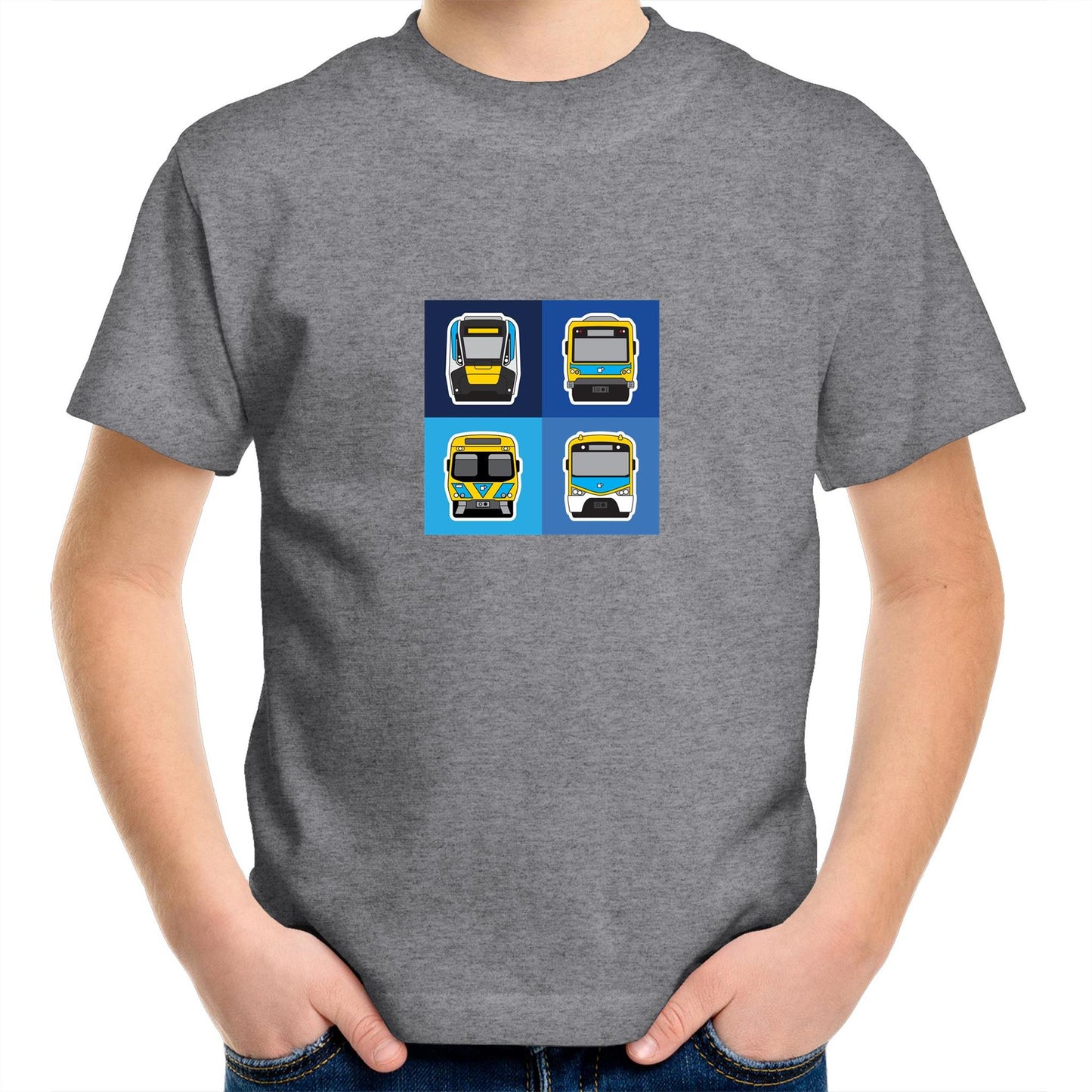 MEL Metro Train Tiles (kids and youth tee)