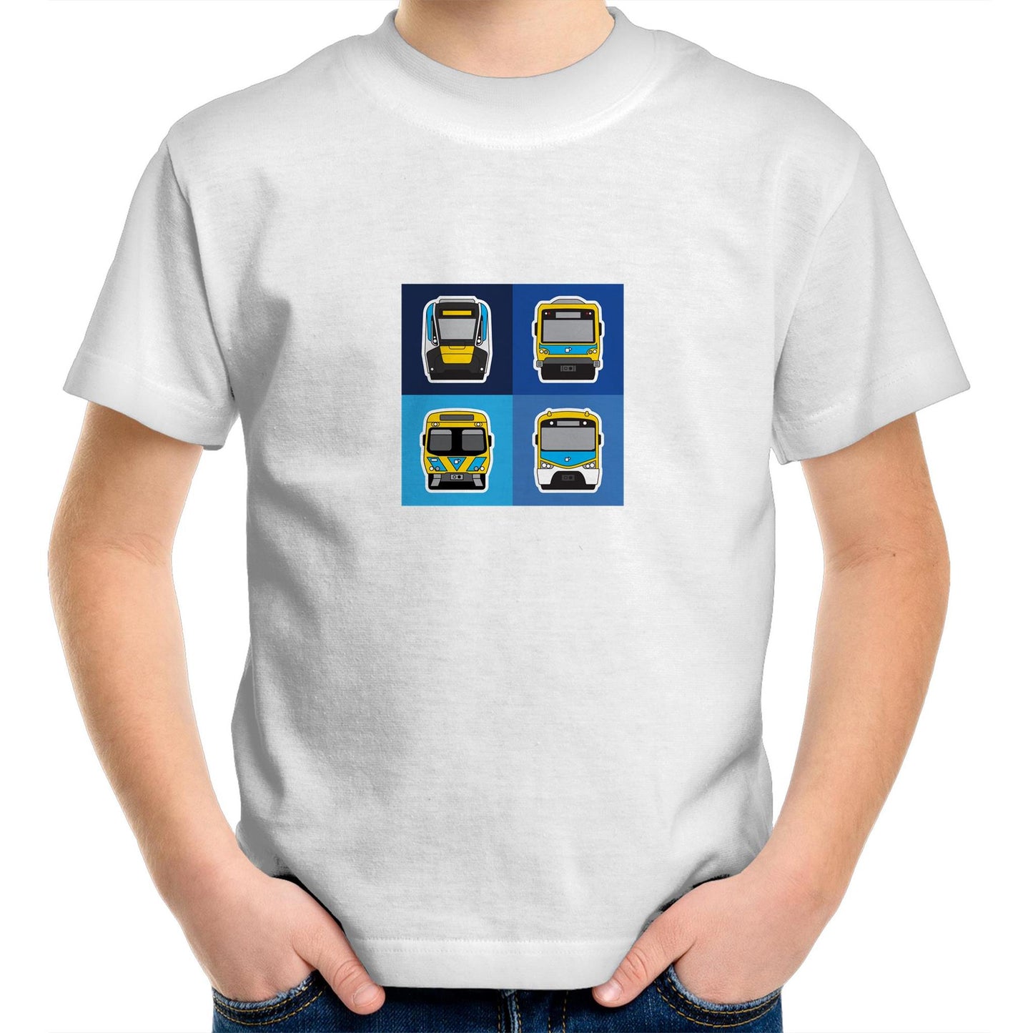 MEL Metro Train Tiles (kids and youth tee)