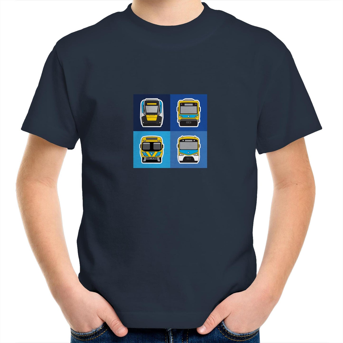 MEL Metro Train Tiles (kids and youth tee)