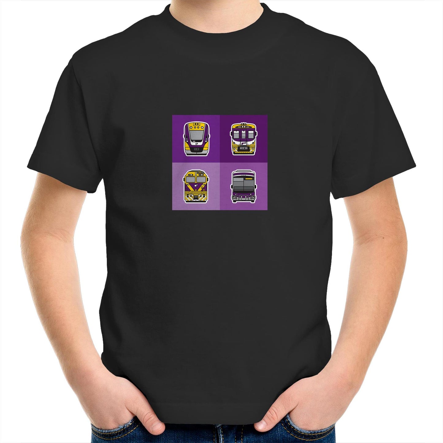 MEL Regional Train and Coach Tiles (kids and youth tee)