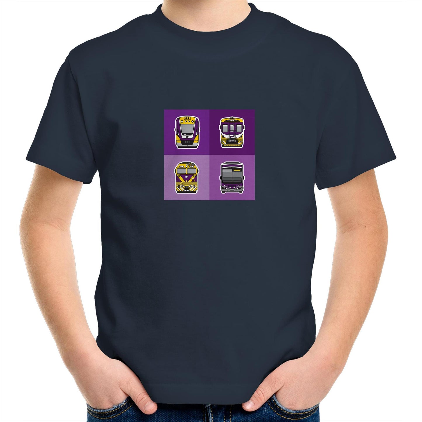 MEL Regional Train and Coach Tiles (kids and youth tee)
