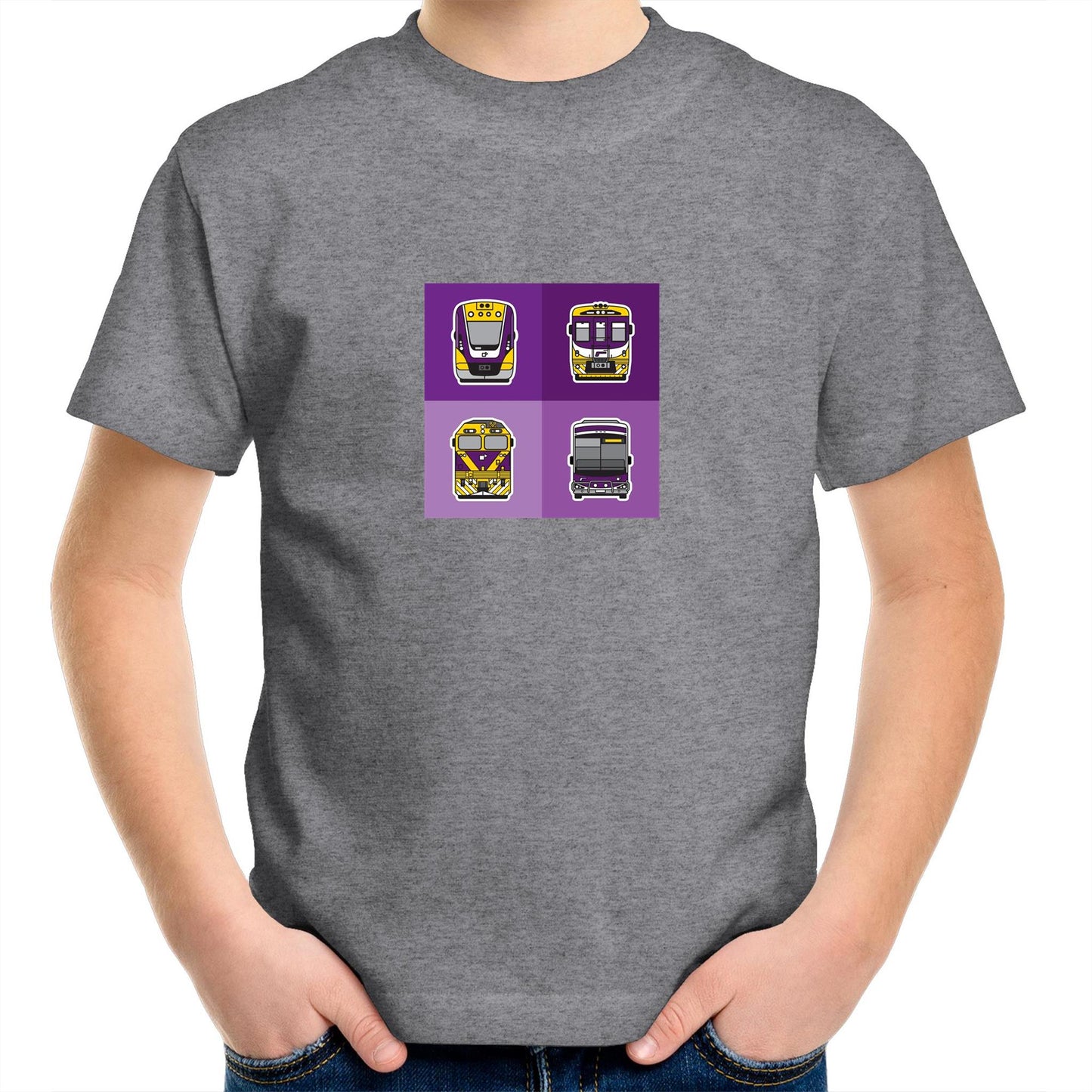 MEL Regional Train and Coach Tiles (kids and youth tee)