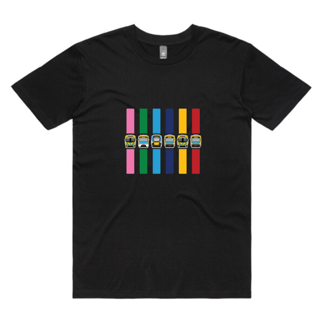 MEL Metro Train Lines (adult unisex tee)