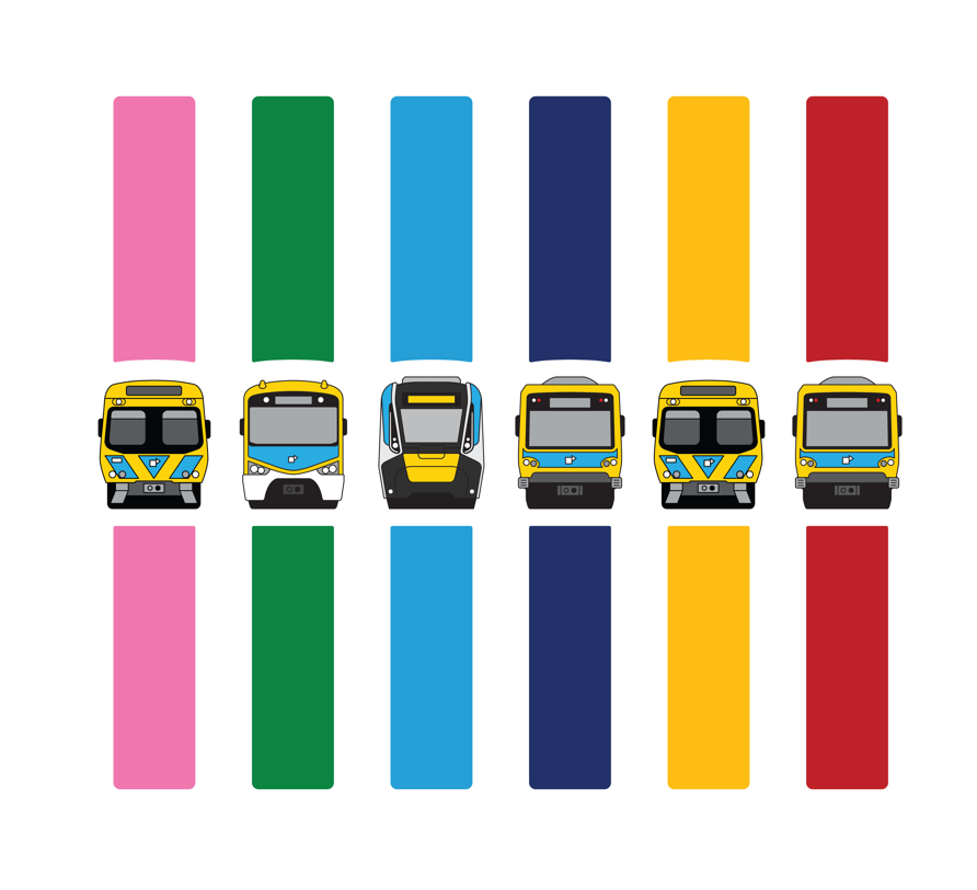 MEL Metro Train Lines (adult unisex tee)