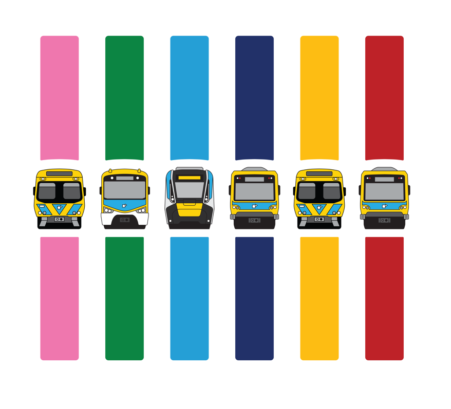 MEL Metro Train Lines (kids and youth tee)