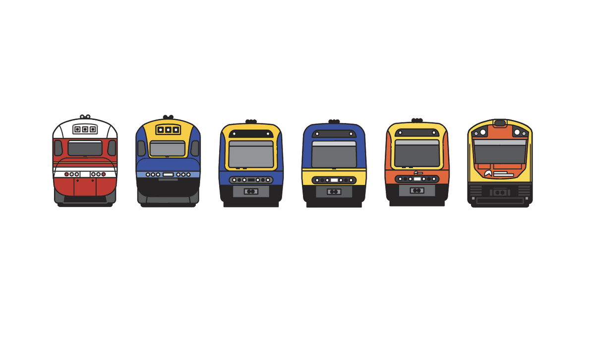 NEW!! NSW Regional Trains Lineup Adult Unisex Tee