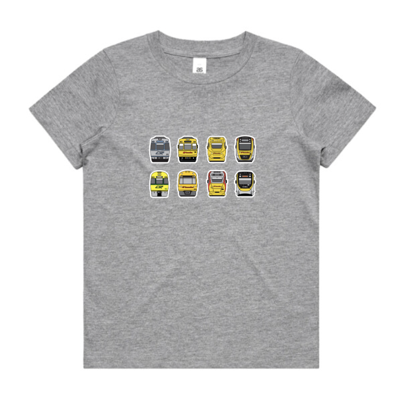 NEW!! QLD Trains Lineup Tee (kids and youth)