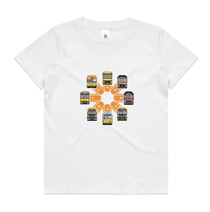 SYD NSW trains circle - Kids Youth Tee