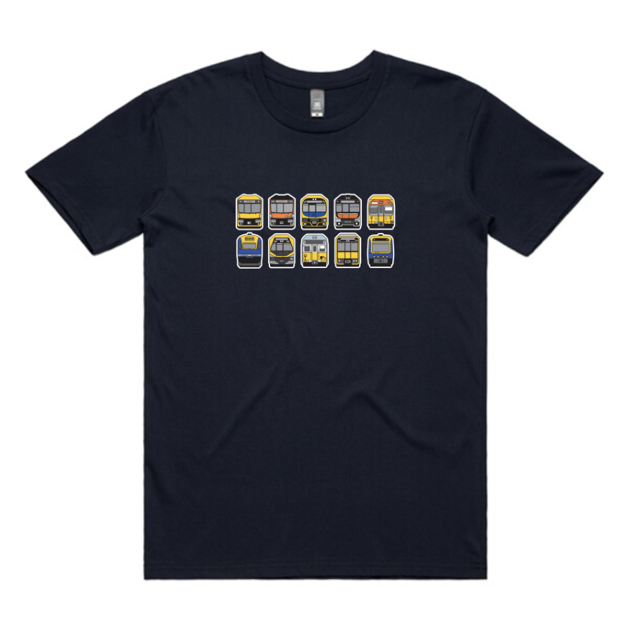 SYD NSW Trains Lineup Adult Unisex Tee