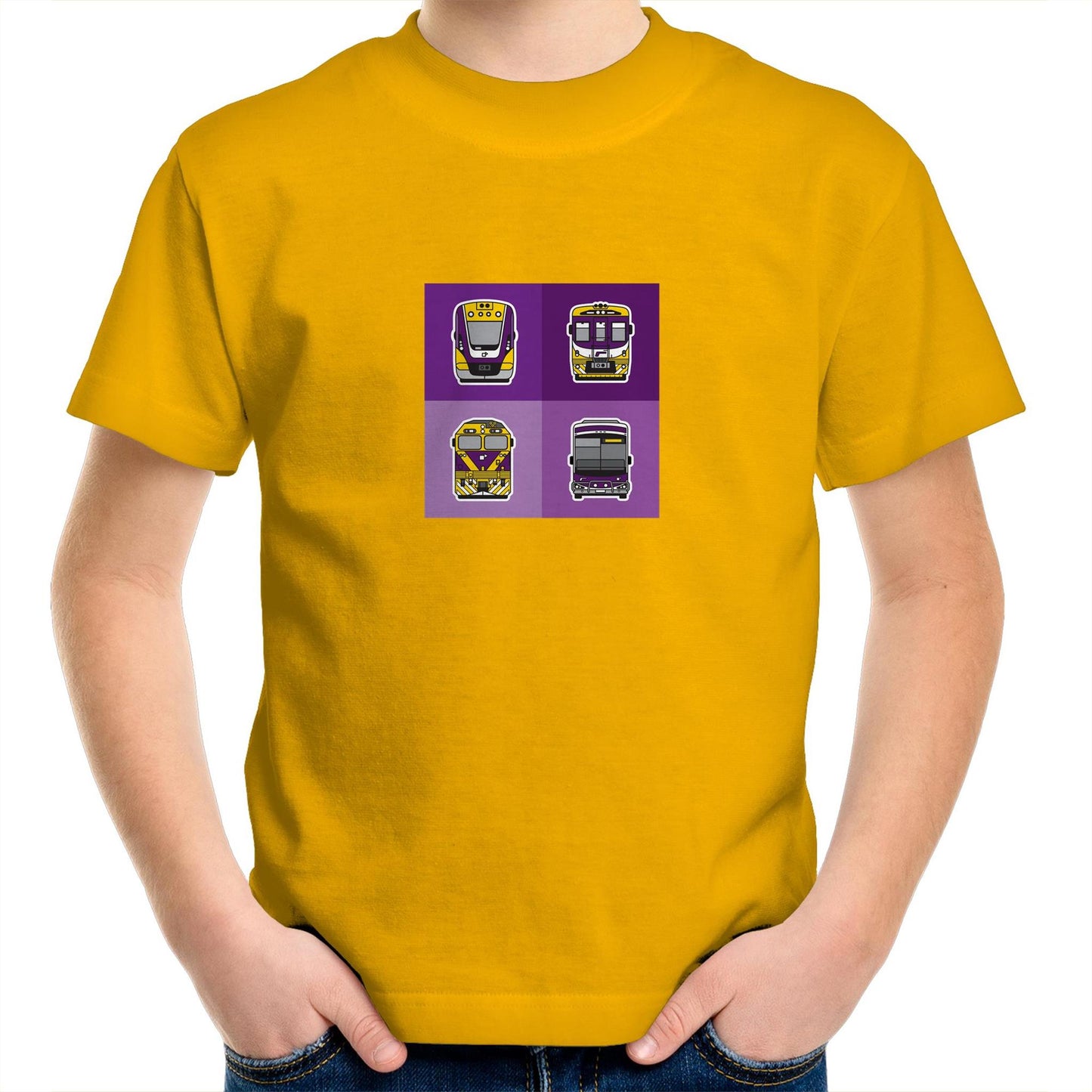 Kids Youth T-Shirt - Melbourne and regional Victoria transit fleet