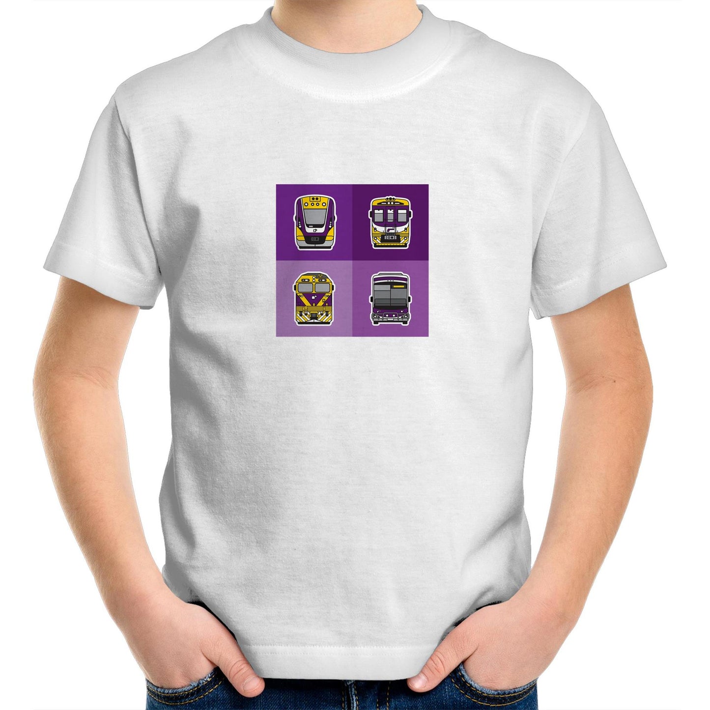 Kids Youth T-Shirt - Melbourne and regional Victoria transit fleet