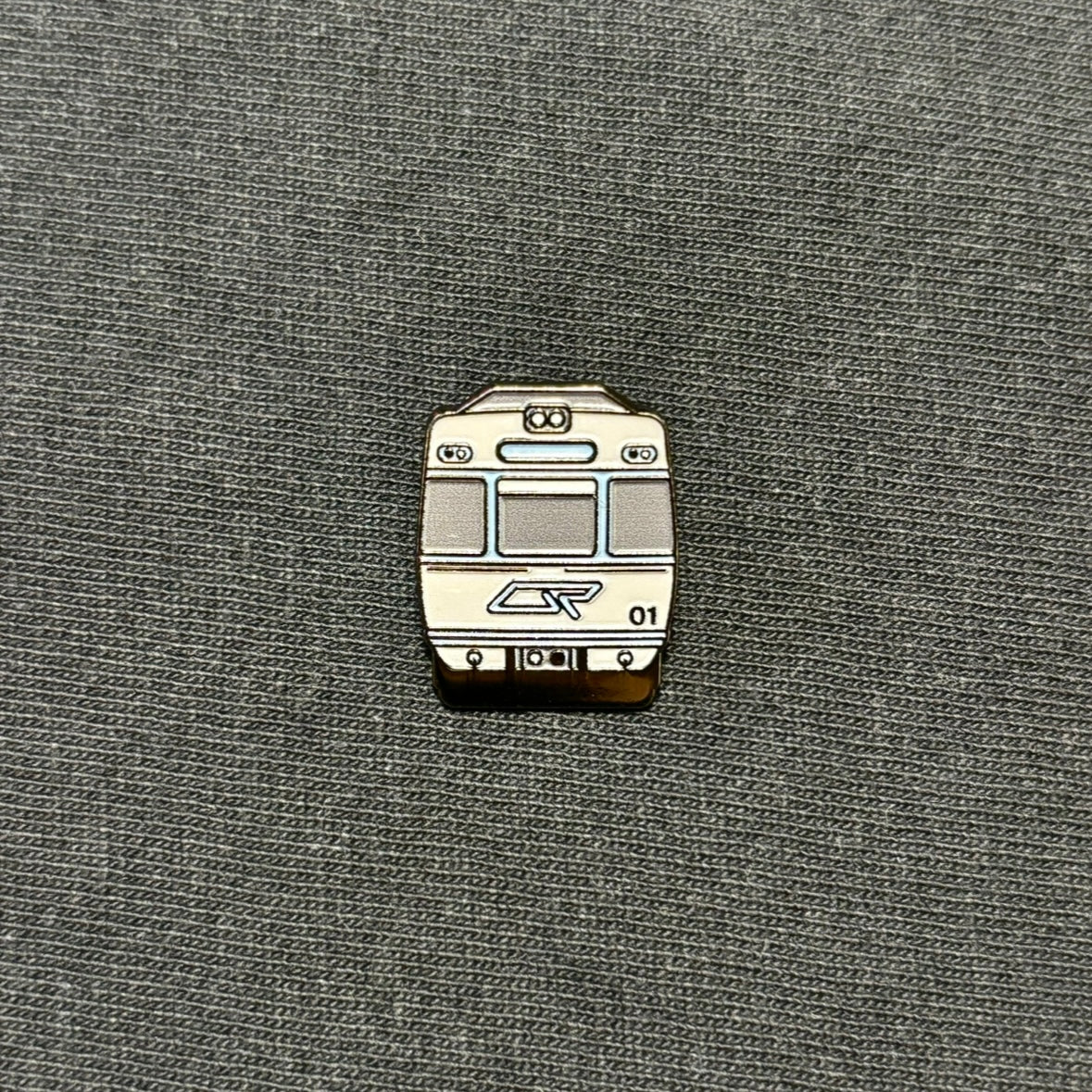 Queensland train pin - classic grey EMU