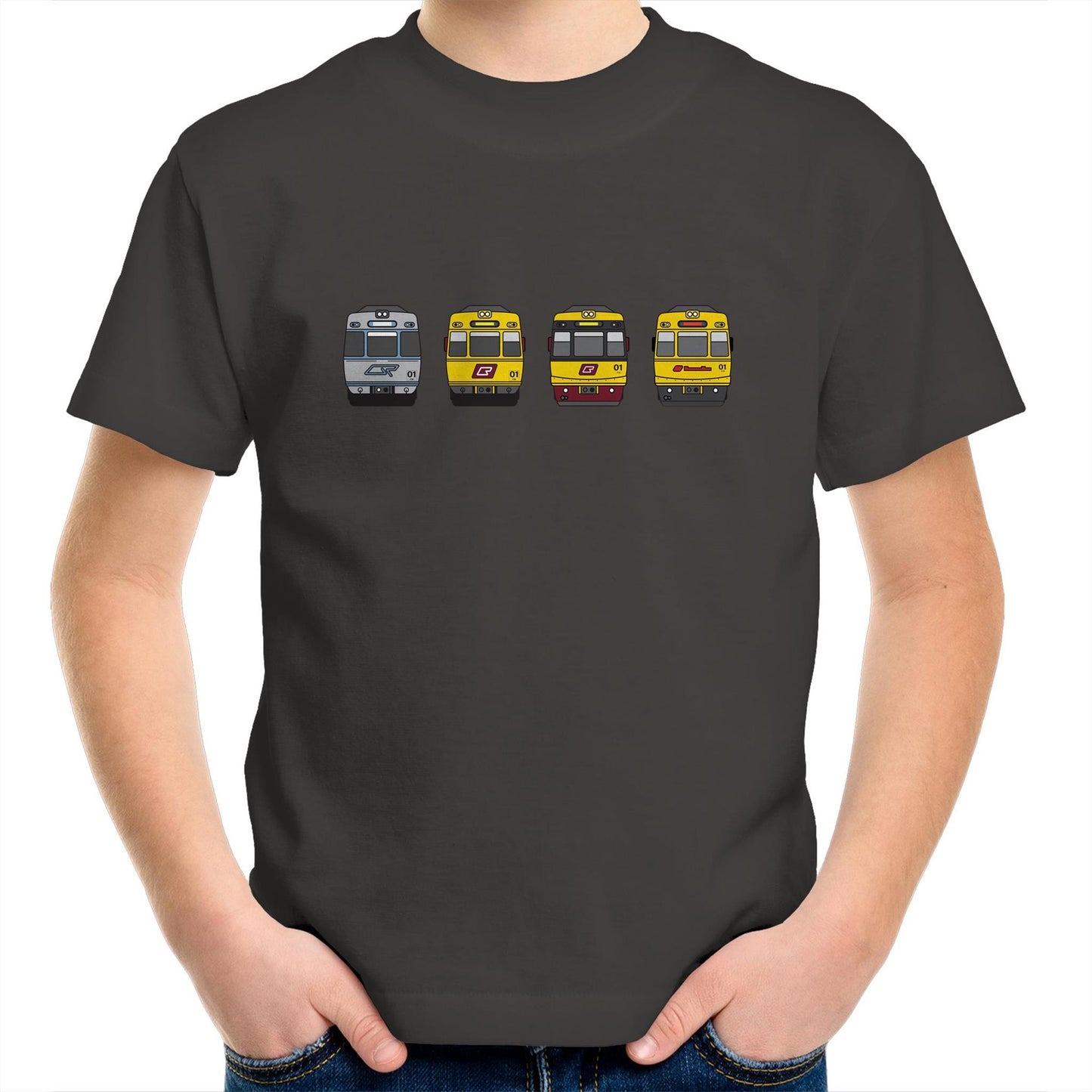 Kids Youth Tee - SEQ - Brisbane rail 'EMU Evolution'