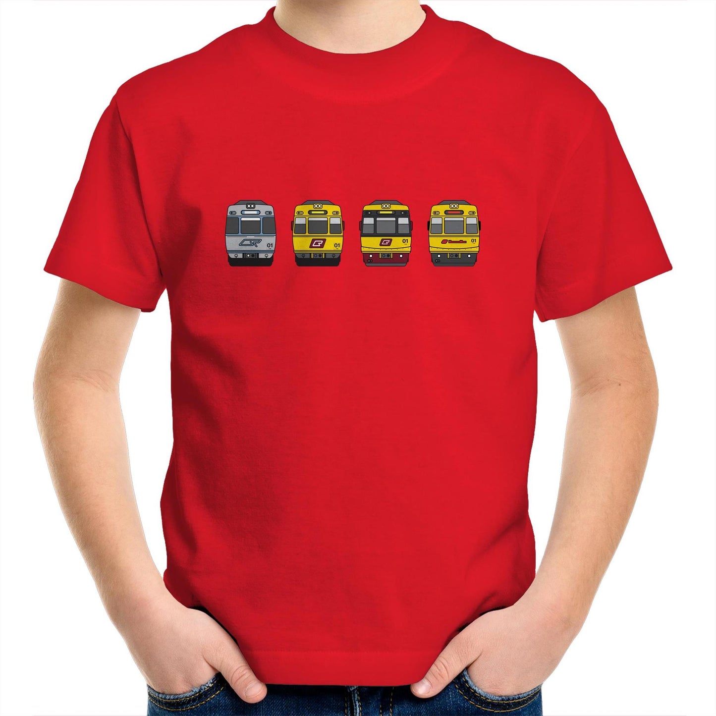 Kids Youth Tee - SEQ - Brisbane rail 'EMU Evolution'