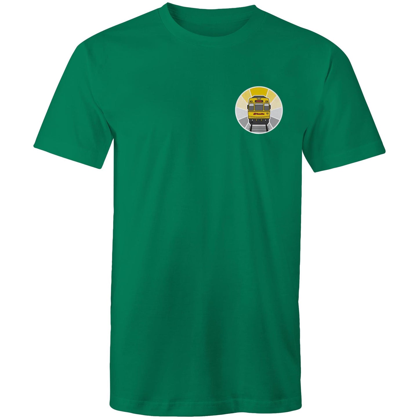 Brisbane electric train 'sunrise' pocket tee (Gen 1)