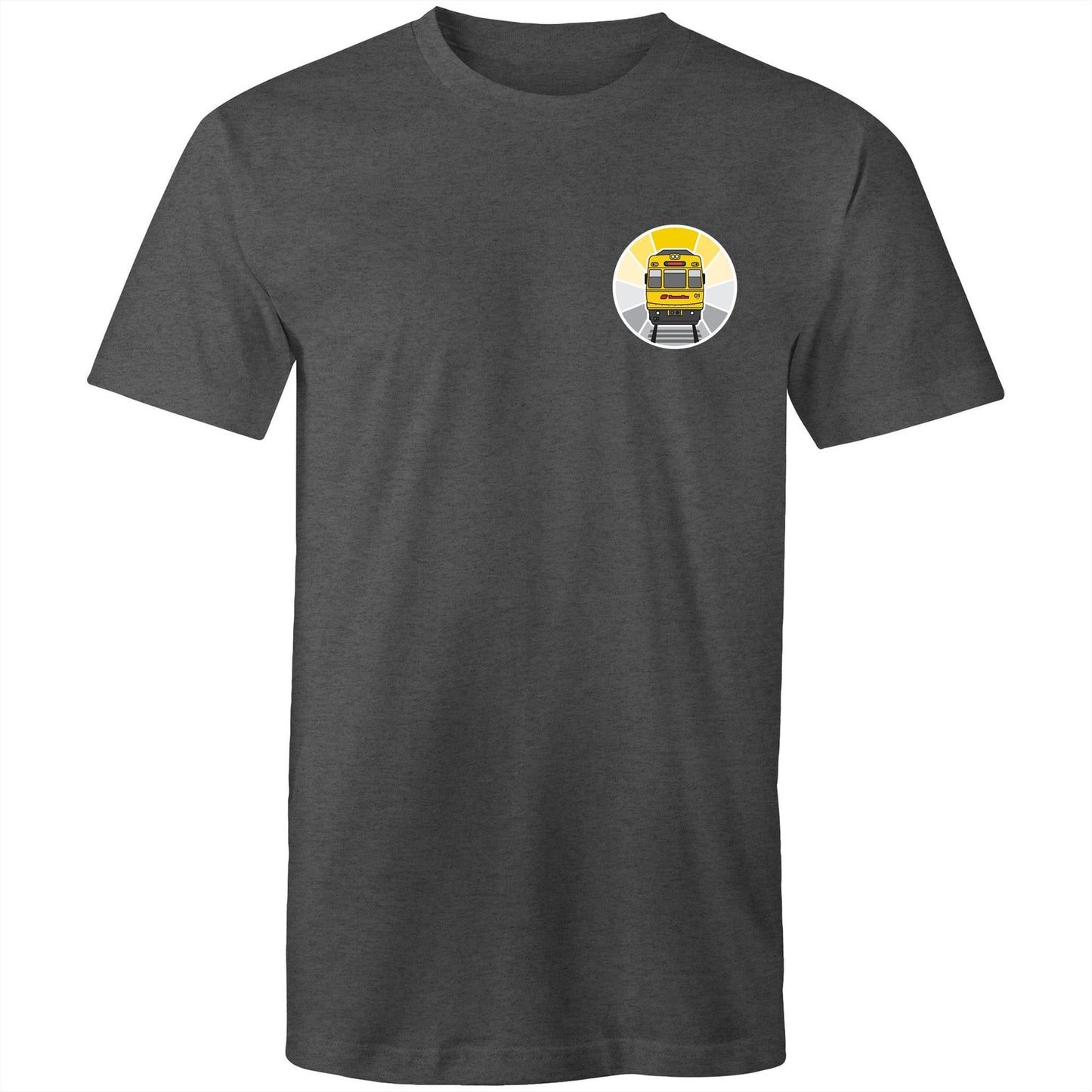 Brisbane electric train 'sunrise' pocket tee (Gen 1)