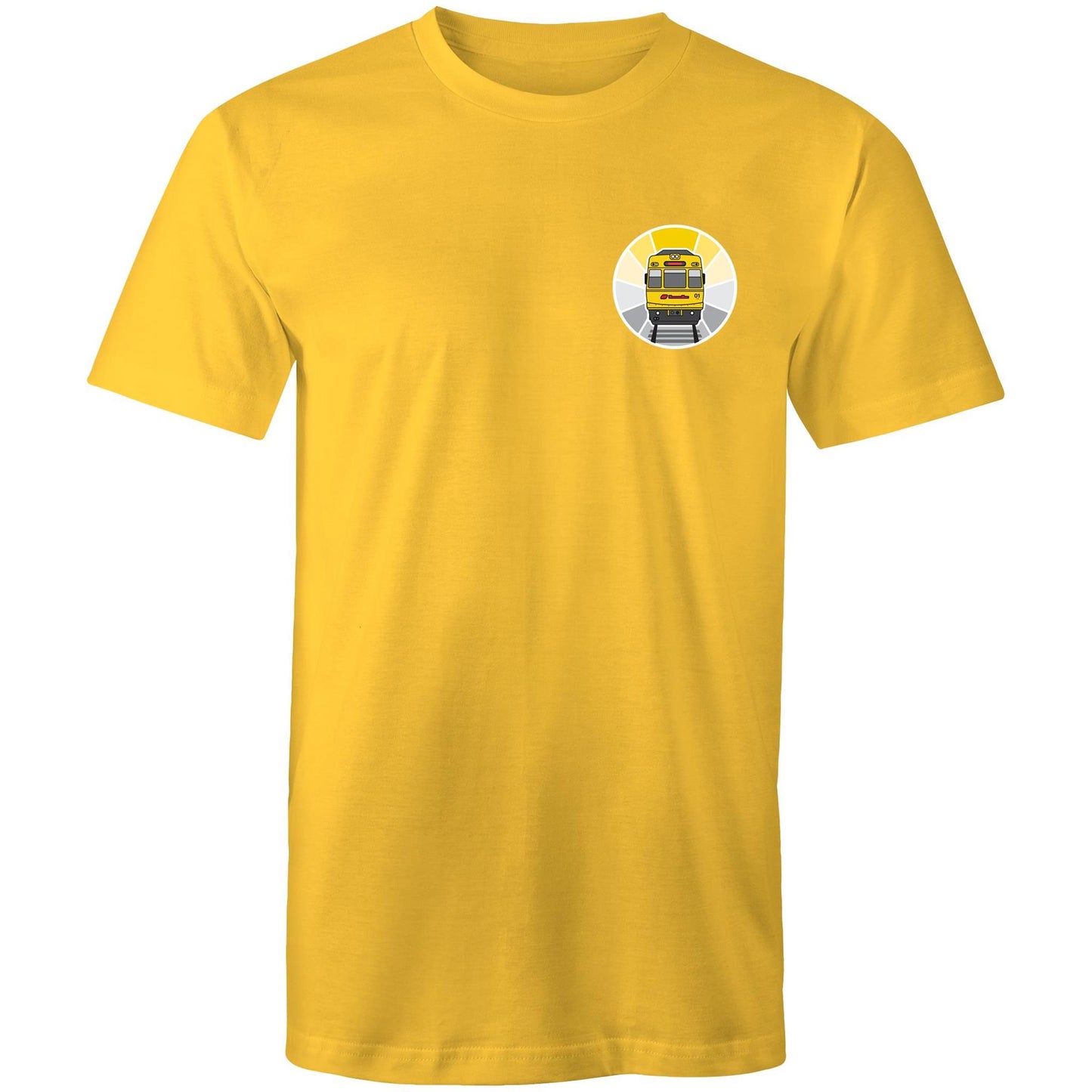 Brisbane electric train 'sunrise' pocket tee (Gen 1)