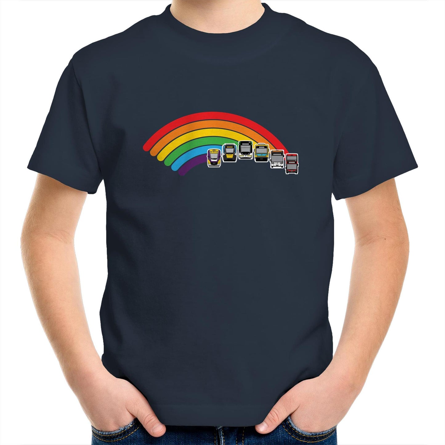 Kids Youth T-Shirt - Melbourne 'Ride the Rainbow'