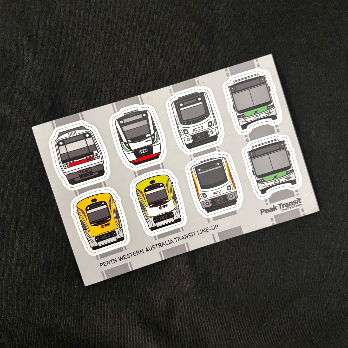 NEW!! PERTH WA transit line-up magnet sheet