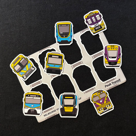 NEW!! Victorian trains line-up magnet sheet