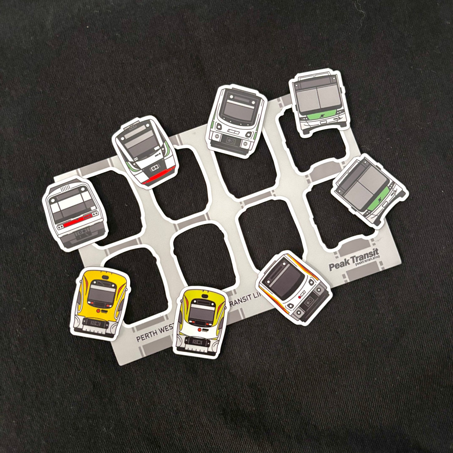 NEW!! PERTH WA transit line-up magnet sheet