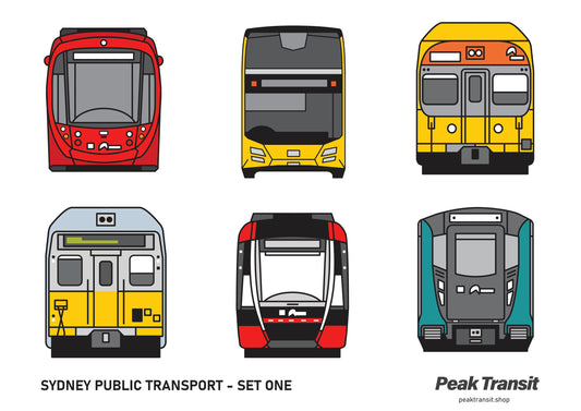 SYD transit sticker sheet - set 1