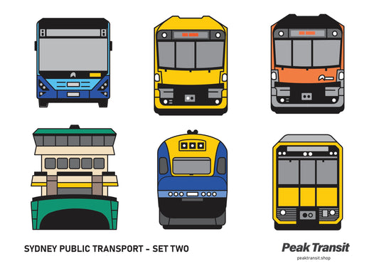 SYD transit sticker sheet - set 2