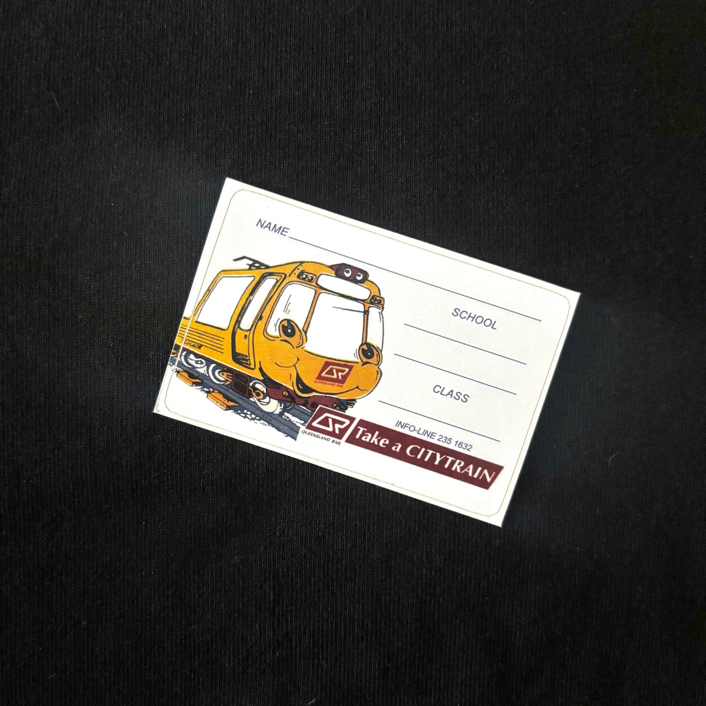 NEW!! SEQ QR CITYTRAIN book/ subject label (1980s)