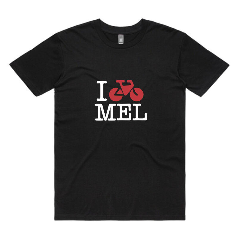 MEL I Bike Melbourne (RED) (adult unisex)