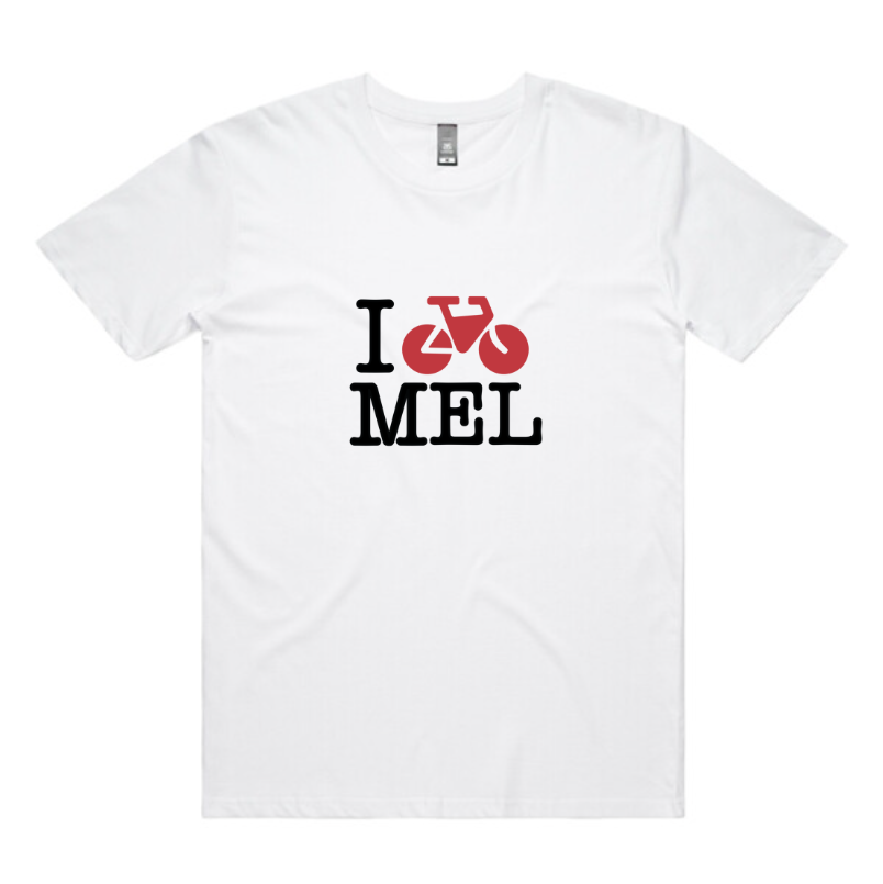 MEL I Bike Melbourne (RED) (adult unisex)