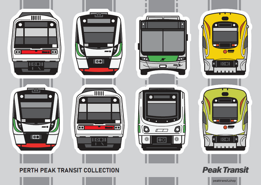 NEW!! PERTH transit lineup sticker sheet