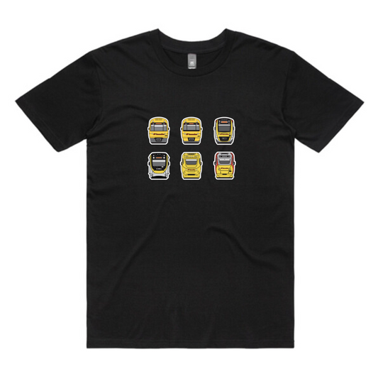 QLD Trains Lineup Tee (adult unisex)