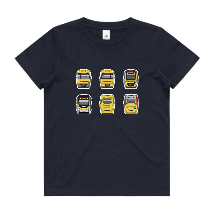 QLD Trains Lineup Tee (kids and youth)