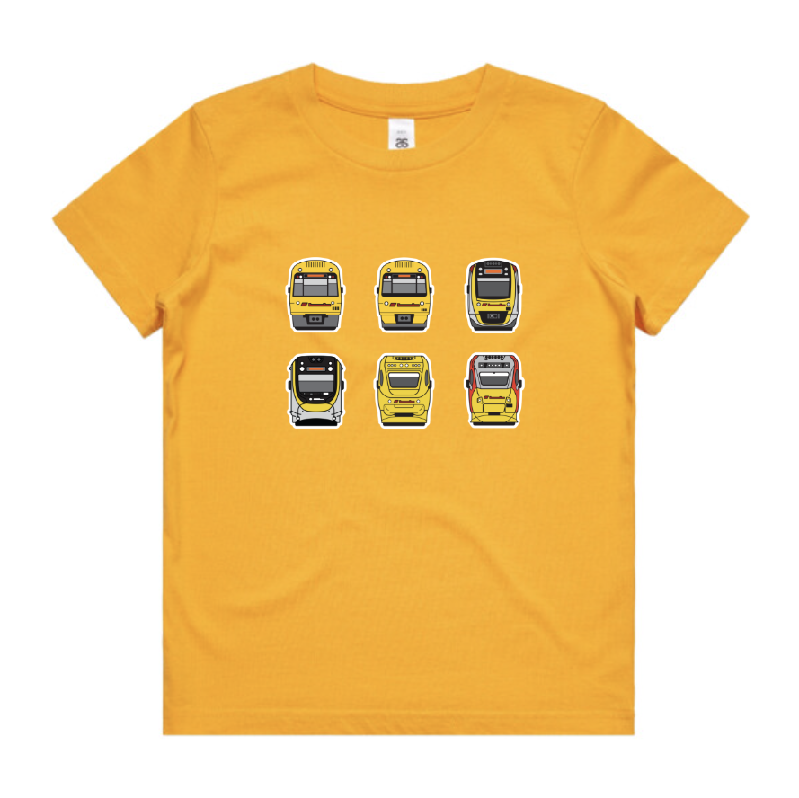 QLD Trains Lineup Tee (kids and youth)