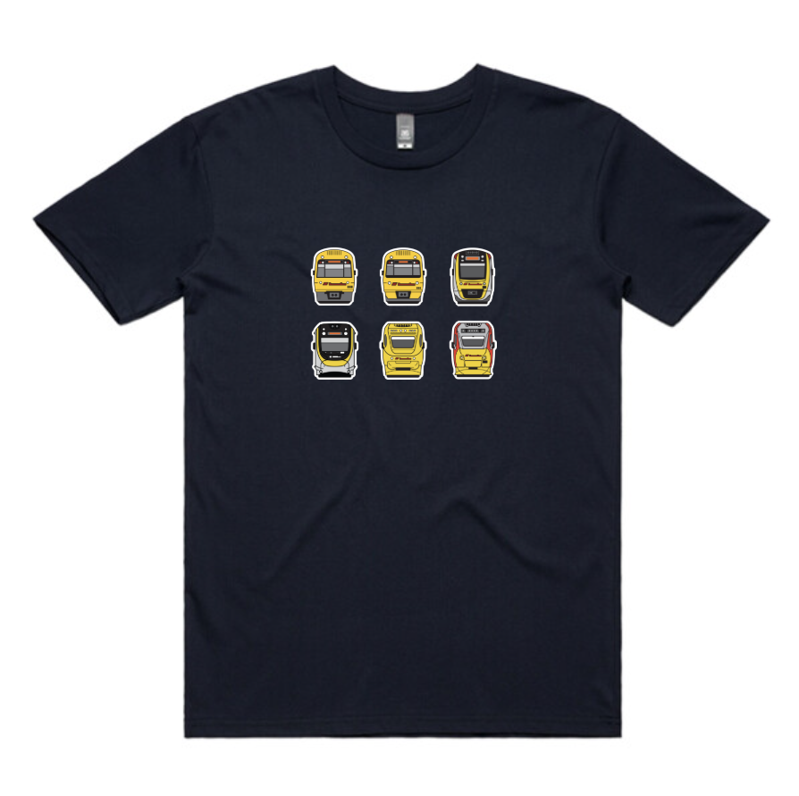 QLD Trains Lineup Tee (adult unisex)