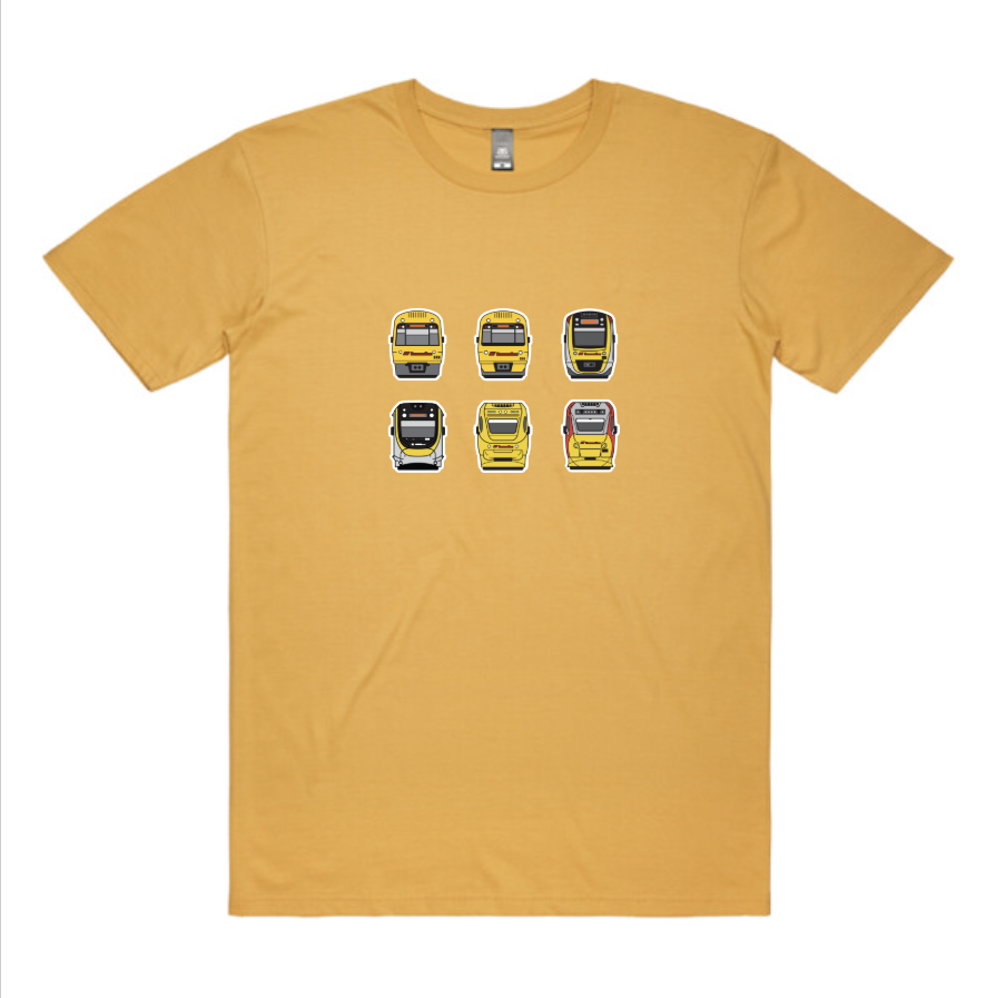 QLD Trains Lineup Tee (adult unisex)