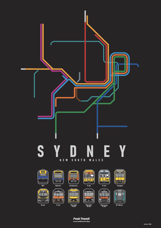 SYDNEY Peak Transit Poster (A2)