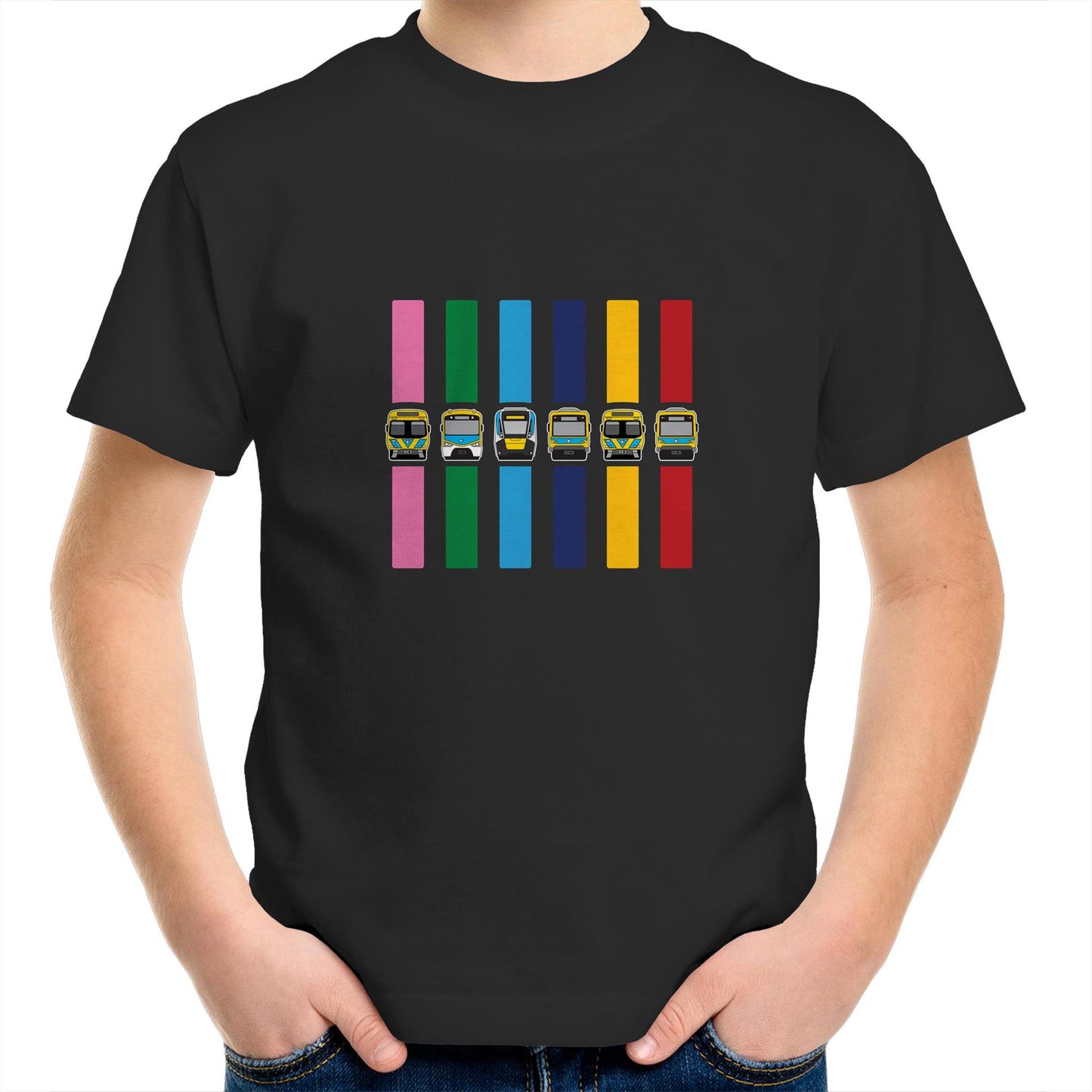 Kids Youth Tee - Melbourne metropolitan train lines