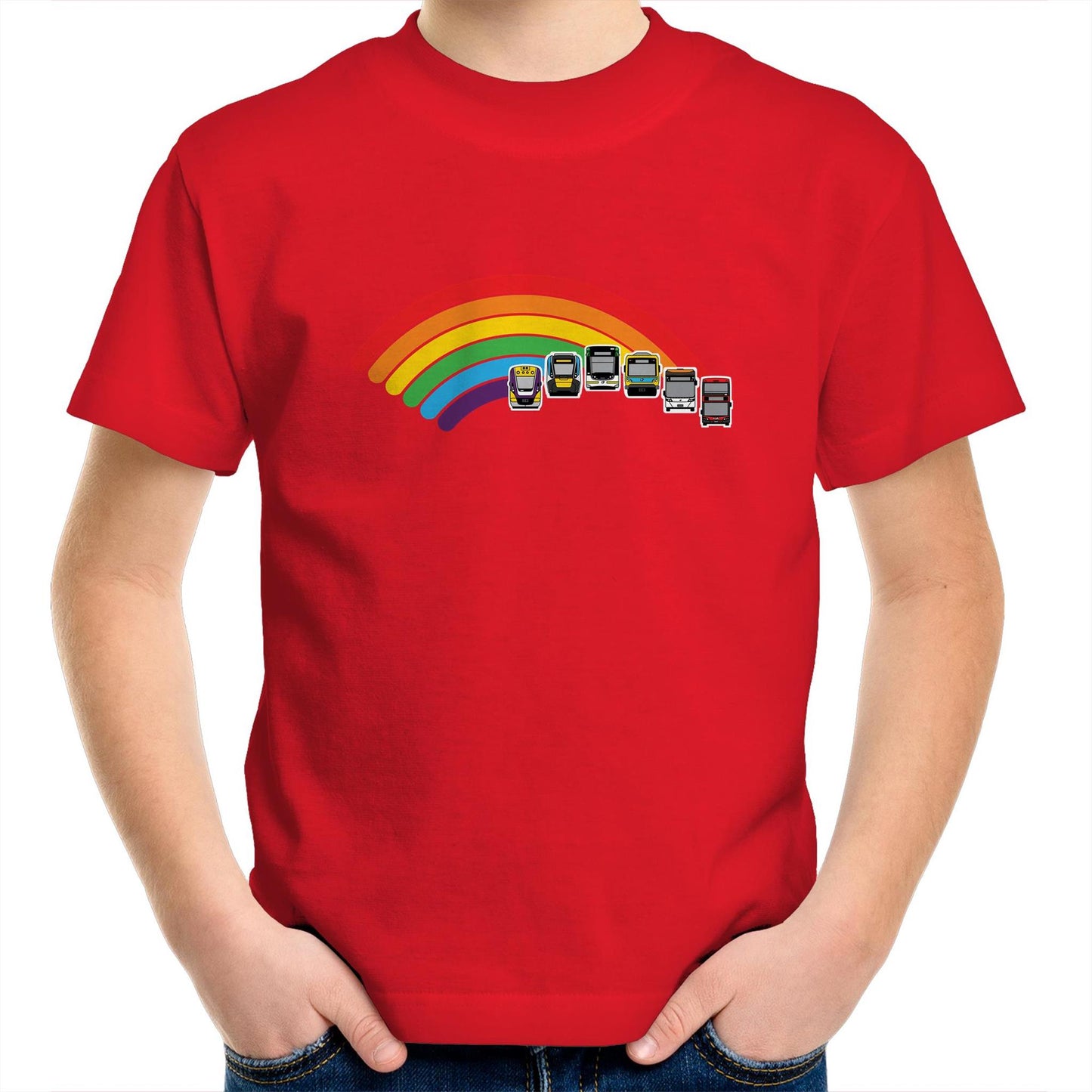 Kids Youth T-Shirt - Melbourne 'Ride the Rainbow'