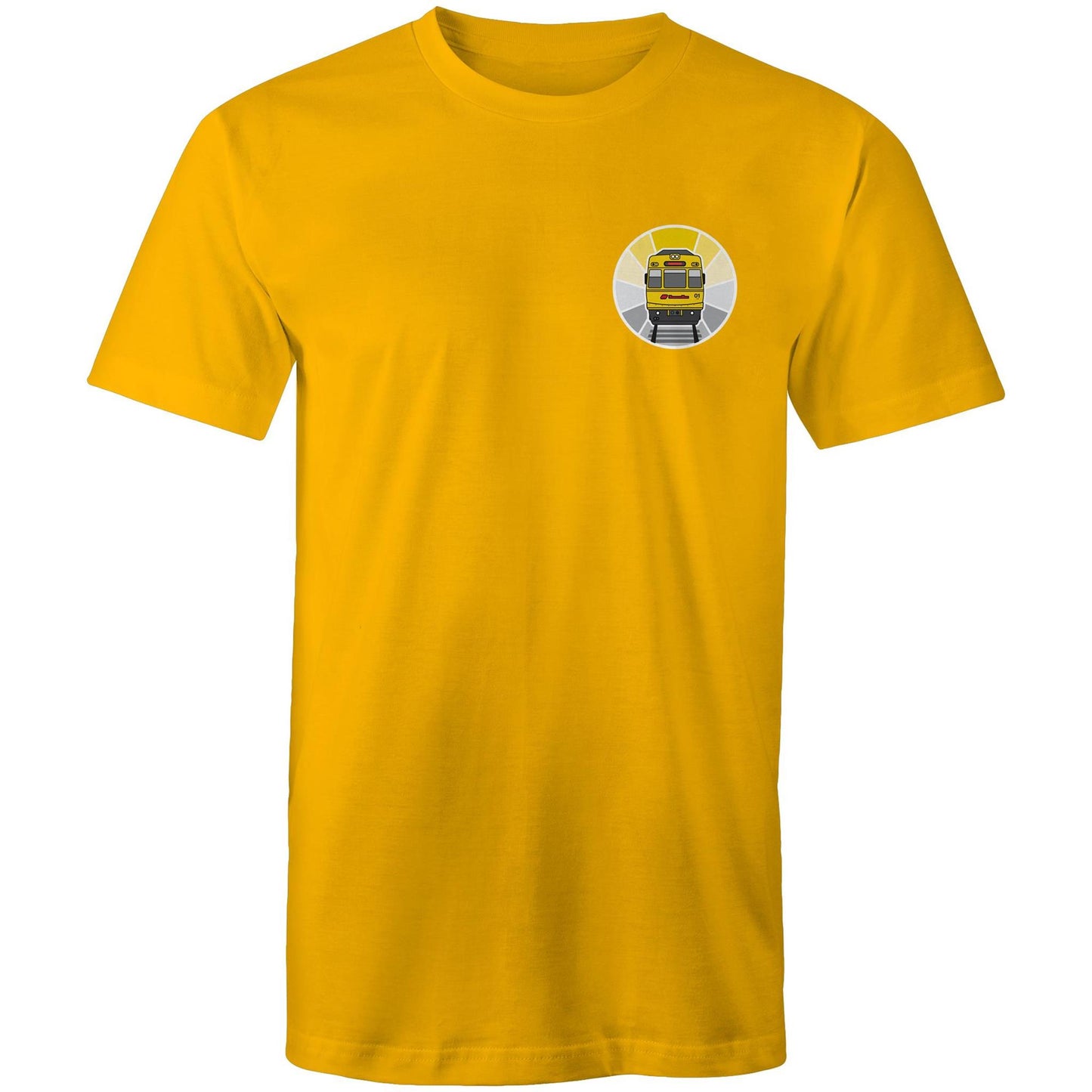 Brisbane electric train 'sunrise' pocket tee (Gen 1)