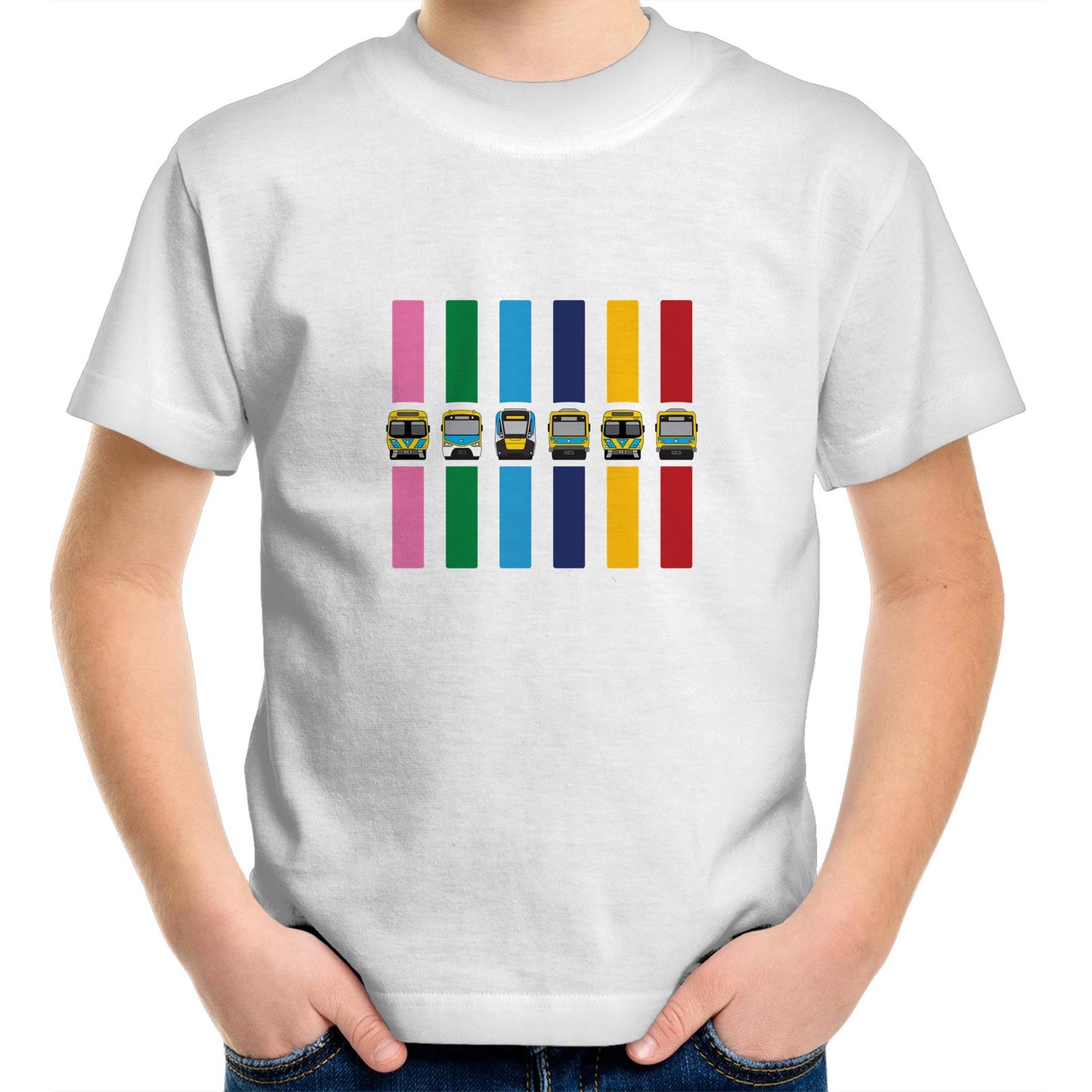 Kids Youth Tee - Melbourne metropolitan train lines