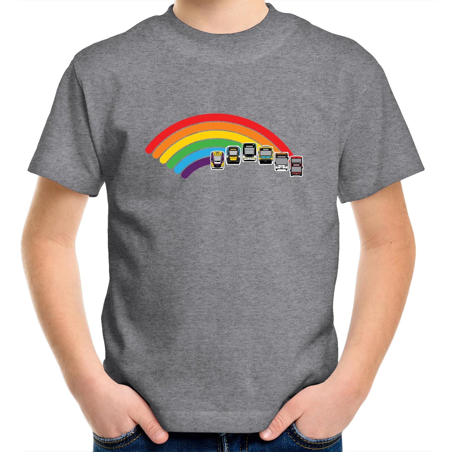 Kids Youth T-Shirt - Melbourne 'Ride the Rainbow'