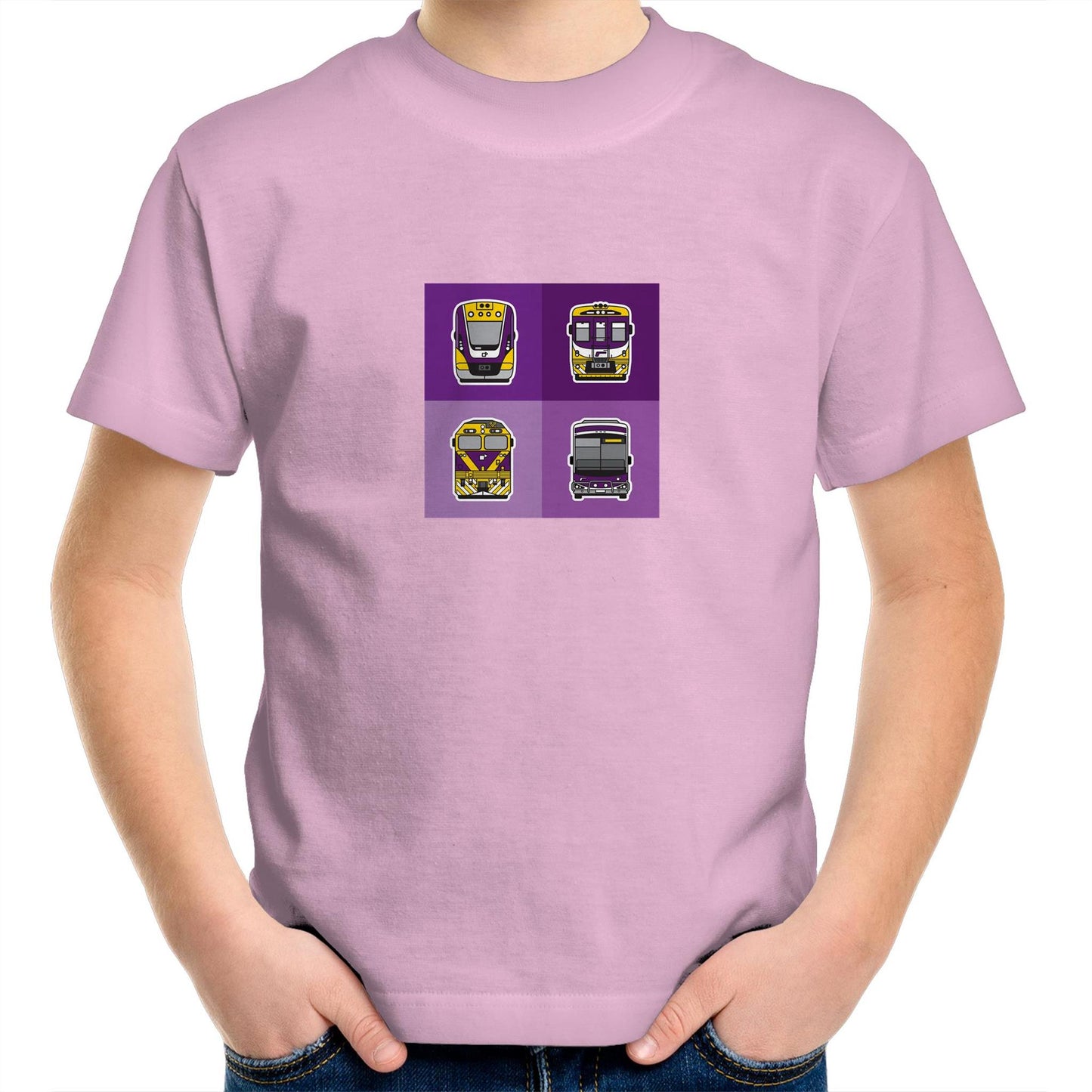 Kids Youth T-Shirt - Melbourne and regional Victoria transit fleet